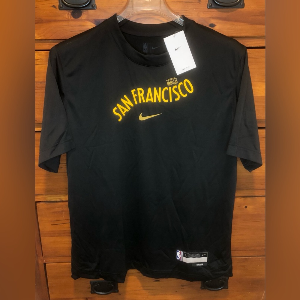 Nike NBA Golden State Warriors City Edition Shooting Shirt Size L
